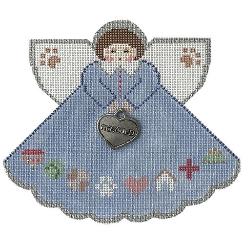 I Love My Rescue Dog Angel Painted Canvas Painted Pony Designs 
