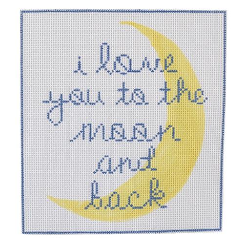 I Love You to the Moon Painted Canvas A Poore Girl Paints  - 1