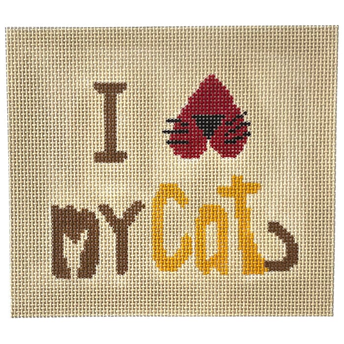 I Luv My Cat Painted Canvas CBK Needlepoint Collections  - 1