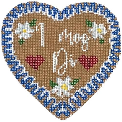 I Mog Di (I Like You in Bavarian) Painted Canvas Blue Ridge Stitchery 