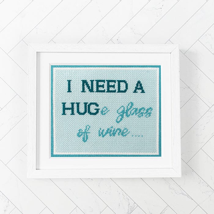 I Need a HUGe Glass of Wine Kit Kits Needlepoint To Go 
