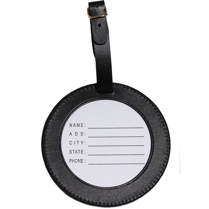 ID Luggage Tag - Black Leather Goods Lee's Leather Goods 