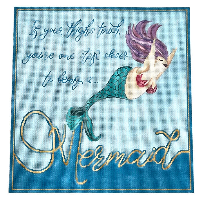 If Your Thighs Touch Sign Painted Canvas CBK Needlepoint Collections  - 1