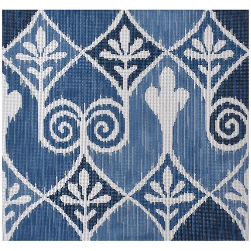 Ikat Irina in Blue Painted Canvas PLD Designs 