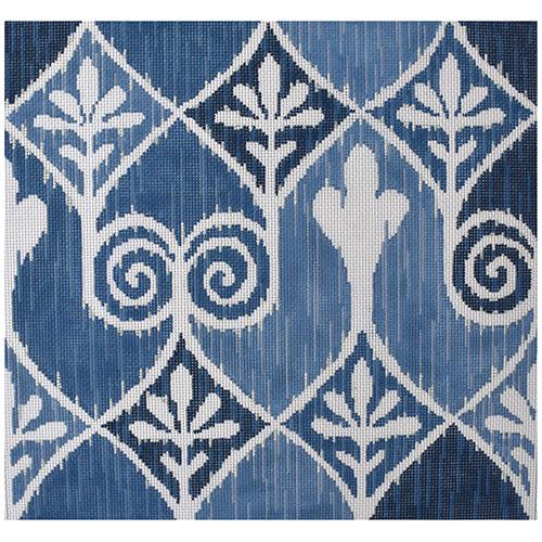 Ikat Irina in Blue Painted Canvas PLD Designs 
