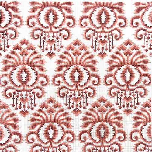 Ikat Pillow in Red Painted Canvas CanvasWorks 