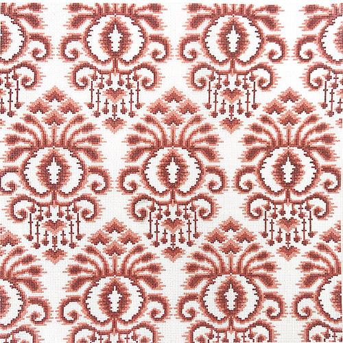 Ikat Pillow in Red Painted Canvas CanvasWorks  - 1