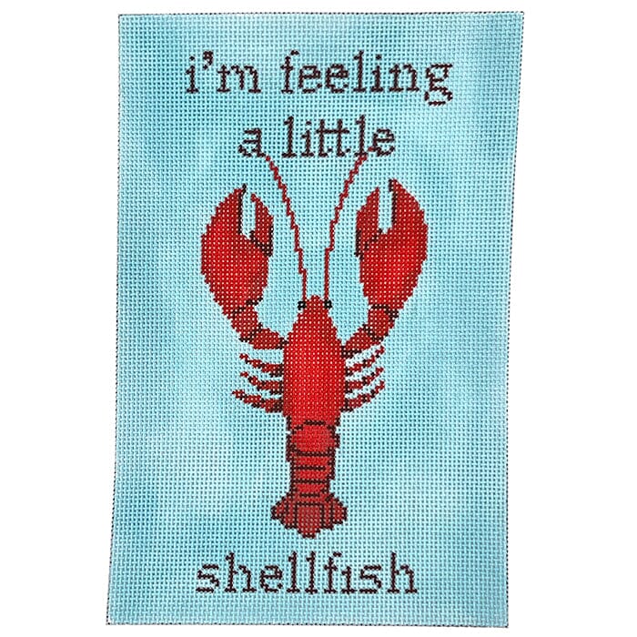 I'm feeling a little shellfish   lobster Painted Canvas CBK Needlepoint Collections  - 1