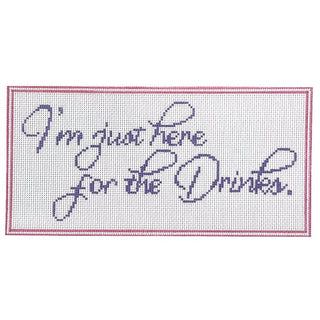 I'm Just Here for the Drinks Painted Canvas A Poore Girl Paints 
