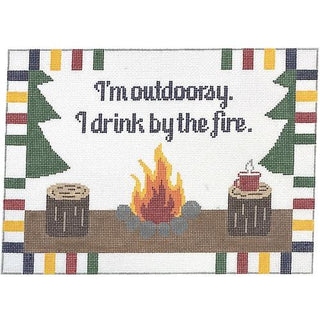 I'm Outdoorsy   by the Fire Painted Canvas Rachel Donley 

