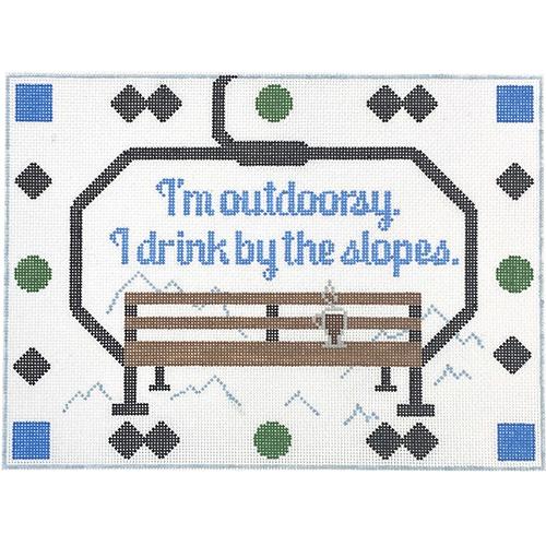 I'm Outdoorsy - by the Slopes Painted Canvas Rachel Donley 