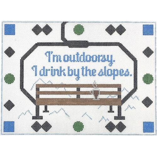 I'm Outdoorsy   by the Slopes Painted Canvas Rachel Donley  - 1