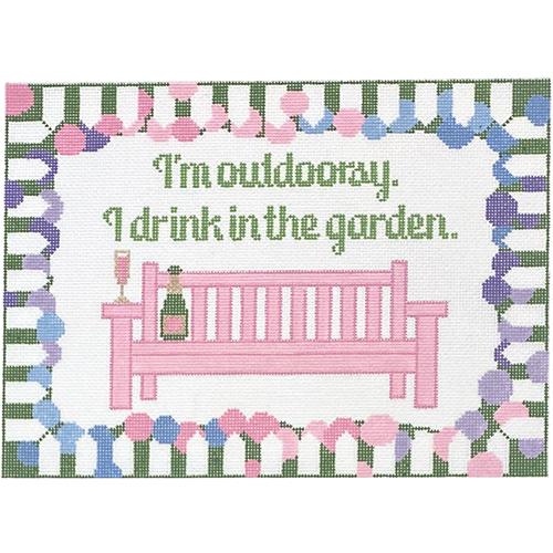 I'm Outdoorsy - in the Garden Painted Canvas Rachel Donley 