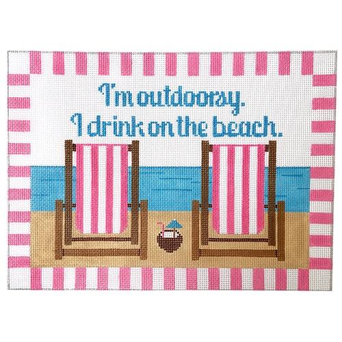 I'm Outdoorsy - on the Beach | Needlepoint.Com