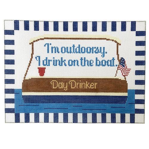 I'm Outdoorsy/Boat Painted Canvas Rachel Donley 