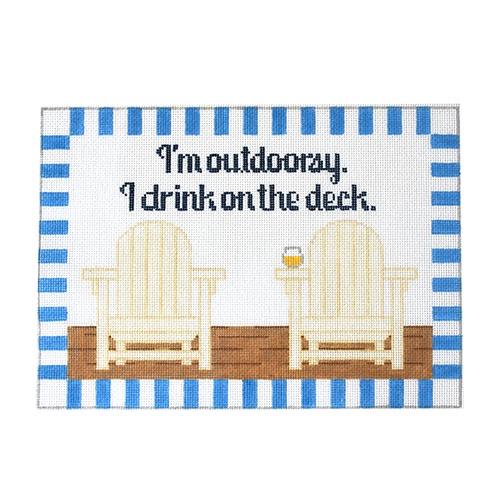 I'm Outoorsy/Deck Painted Canvas Rachel Donley 