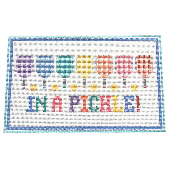 In a Pickle! Painted Canvas Wipstitch Needleworks  - 1