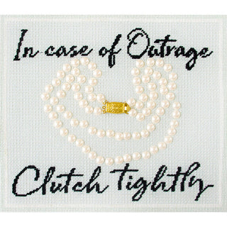 In Case of Outrage Canvas Printed Canvas Needlepoint To Go 
