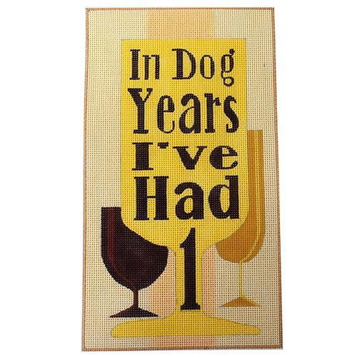 In Dog Years I've Had One Painted Canvas Raymond Crawford Designs 