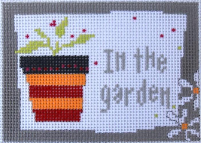 In the Garden Flowerpot Painted Canvas Pippin  - 1