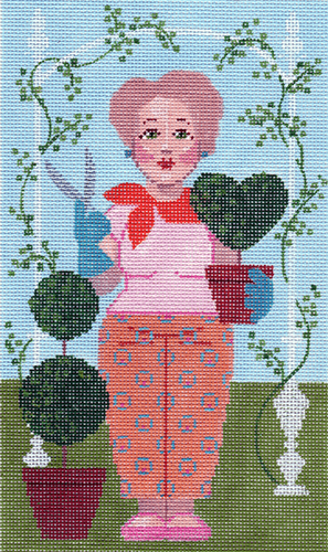 In the Garden "Ivy" Painted Canvas Labors of Love Needlepoint 
