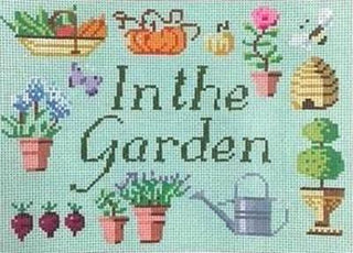 In the Garden Sign Painted Canvas Kirk & Bradley 
