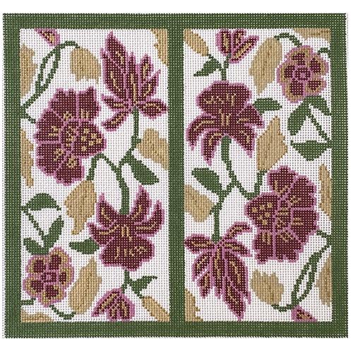 Indian Block Print Painted Canvas Blue Ridge Stitchery  - 1