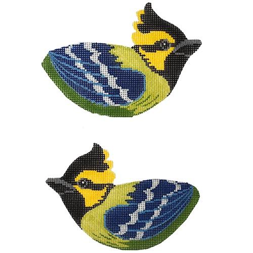Indian Paridae Painted Canvas Labors of Love Needlepoint  - 1
