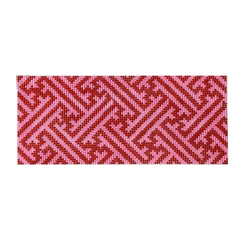 Insert - Chinoiserie Lattice - Red/Pink Painted Canvas Kate Dickerson Needlepoint Collections 