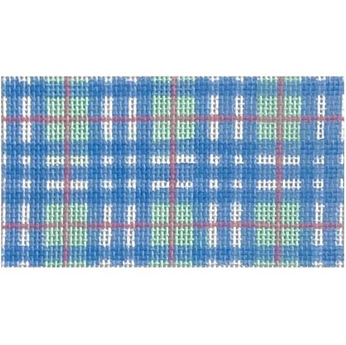 Inserts - Madras - Turquoise, Blues, and Pink Painted Canvas Kate Dickerson Needlepoint Collections 