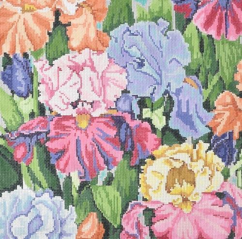 Iris Paradise Painted Canvas CBK Needlepoint Collections 