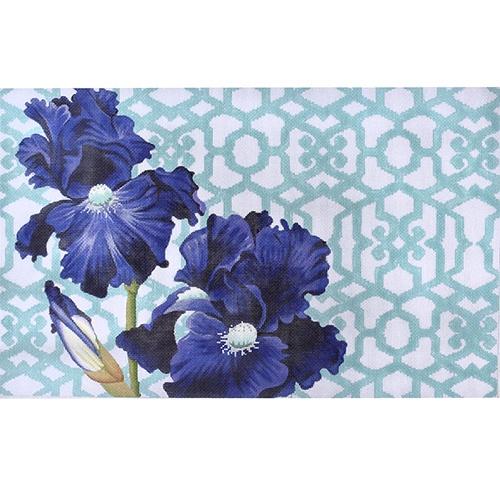 Iris Trellis Painted Canvas Kirk & Bradley 
