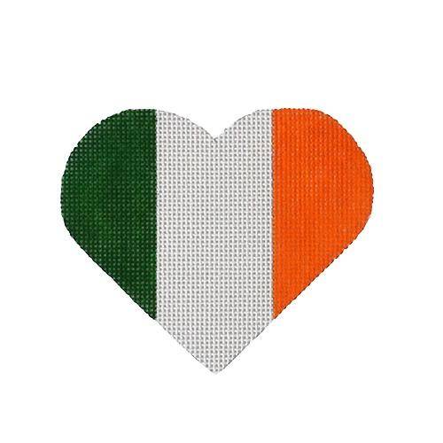 Irish Flag Heart Painted Canvas Pepperberry Designs  - 1