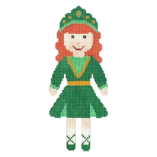 Irish Girl Painted Canvas A Stitch in Time  - 1