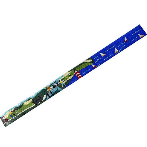 Island Golf Belt Painted Canvas Silver Needle 
