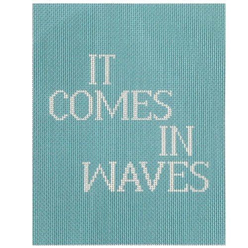 It Comes in Waves Painted Canvas Anne Fisher Needlepoint LLC 