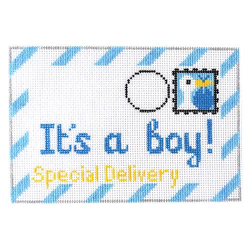 It's a Boy Letter Painted Canvas Rachel Donley  - 1