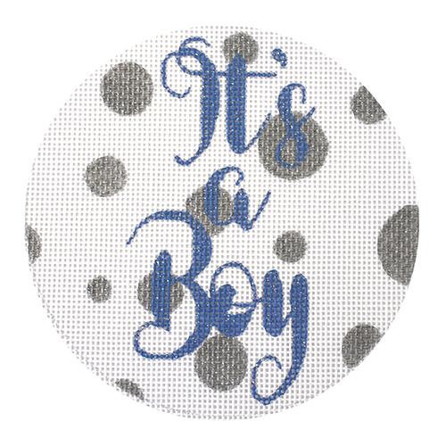 It's a Boy Round Painted Canvas A Poore Girl Paints 
