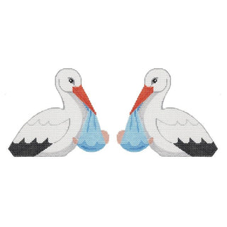 It's a Boy Stork Painted Canvas Labors of Love Needlepoint 
