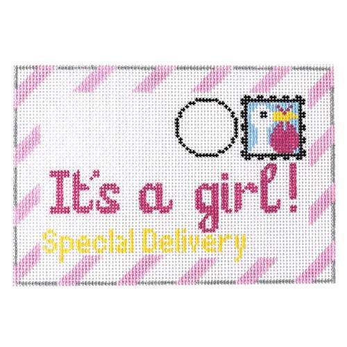 It's a Girl Letter Painted Canvas Rachel Donley 