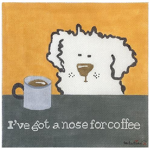 I've Got a Nose for Coffee on 18 Painted Canvas Tango and Chocolate 