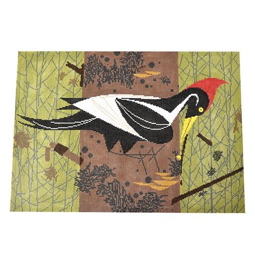 Ivory Billed Woodpecker Painted Canvas Charley Harper  - 1