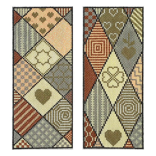 J Hearts of Gold Eyeglass Case Painted Canvas Whimsy & Grace - 1