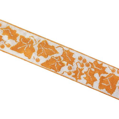 J Holly and Ivy Gusset   Gold Painted Canvas Whimsy & Grace - 1