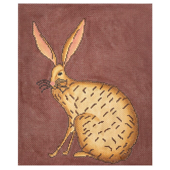 Jack Rabbit Resting Painted Canvas Cooper Oaks Design  - 1