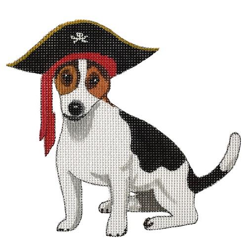 Jack Russell Pirate Painted Canvas Colors of Praise  - 1