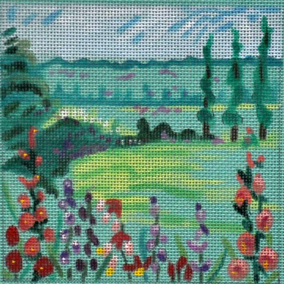 Jade Garden Painted Canvas Julie Mar Needlepoint Designs  - 1