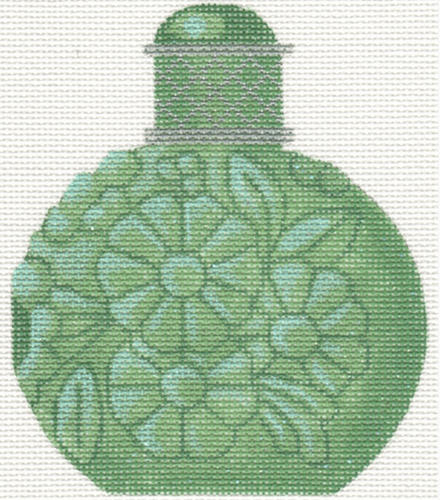 Jade Perfume Bottle Painted Canvas Labors of Love Needlepoint  - 1