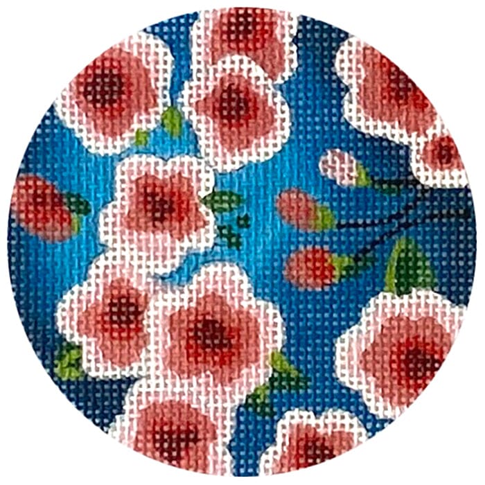 Japanese Cherry Blossoms Round Painted Canvas Colors of Praise 