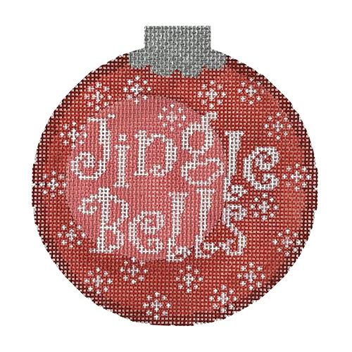 Jingle Bells Red Ornament Painted Canvas CanvasWorks 